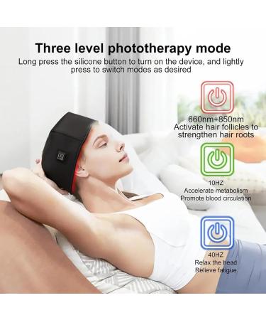 Mavdecll Light Therapy Hair Growth Cap Hair Growth Helmet 120 LED 660nm & 850nm Phototherapy Cap Improve Scalp Health - Buy Online on GoSupps.com