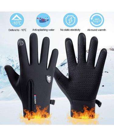 GORELOX Winter Gloves - Unisex Cold Weather Thermal Glove for Cycling, Running, Driving - Windproof, Water Resistant, Touch Screen Compatible - Black (Large) - Buy Online on GoSupps.com