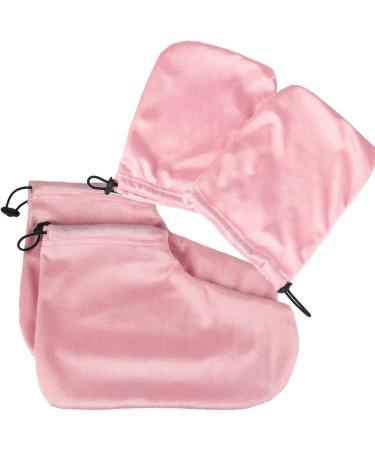 4Pcs / Set Mitaines et chaussons de cire de paraffine Gants cire paraffine tanch it r glable Gants pieds en peluche douce pour les mains et les pieds Spa Cover Spa... - Buy Online on GoSupps.com