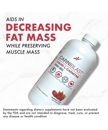 Bricker Labs CARNIBLAST Liquid L-Carnitine 3000mg - Sports Nutrition Energy Supplement with Carnipure Premium L Carnitine - Raspberry 16 fl oz - Buy Online on GoSupps.com