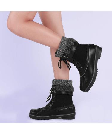 DREAM PAIRS Women's Mid Calf Waterproof Winter Snow Boots in Black-01 - Size 8 - Buy Online on GoSupps.com