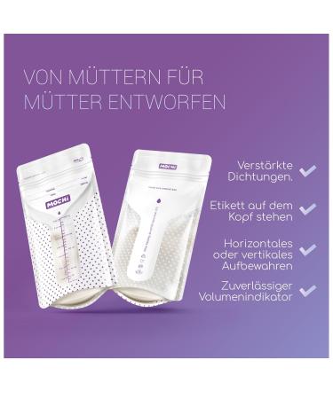 Mochi Breast Milk Storage Bags - 50 BPA-Free & Sterile Freezing Bags for Breastfeeding Moms | Durable & Leak-Proof Milk Storage Solution - Buy Online on GoSupps.com