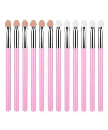 Sibba sponge make-up brush 12 pieces pink make-up set eyelet shadow contoursting professional eye mixture powder Applicator kit for women girls 12 pieces pink 12 pieces - Buy Online on GoSupps.com