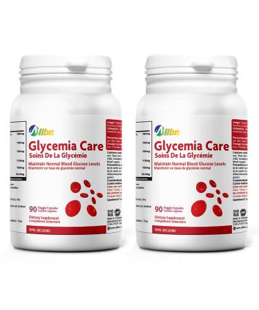 ALLBE Glycemia Care Capsules 180mg White Kidney Bean Extract with 150mg Cinnamon & 150mg Alpha Lipoic Acid Per Serving 2 Packs of 90 Blood Sugar Support Supplements Serving Size: 2 Capsules 90 count (Pack of 2)