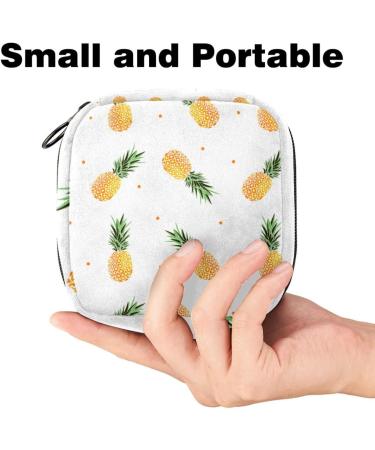 Javenproeqt Portable Women's Binding Bags - Menstrual Cup Pocket Teenage Girls' Pads & Tampons | Colorful Pineapple Design - Buy Online on GoSupps.com