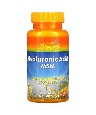 Thompson Hyaluronic Acid MSM 30 Vegetarian Capsules