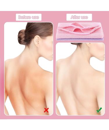 Prasacco 2 Pack Back Scrubber for Shower - Exfoliating Wash Cloths | Body Scrubber Washcloth Towel | Extended Length Back Washers with Pull Strap - for Men and Women - Buy Online on GoSupps.com