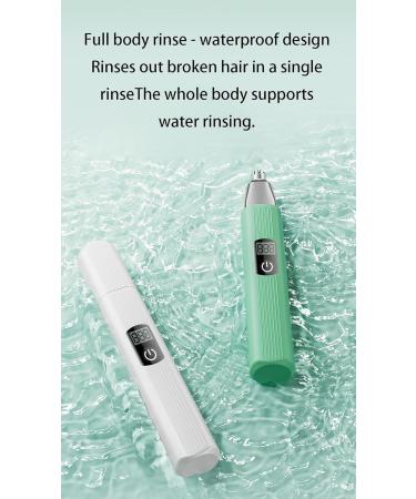 Rechargeable Nose Hair Trimmer - Painless Ear & Eyebrow Grooming Tool for Men & Women - Easy Clean & Power Indicator (Green - Buy Online on GoSupps.com