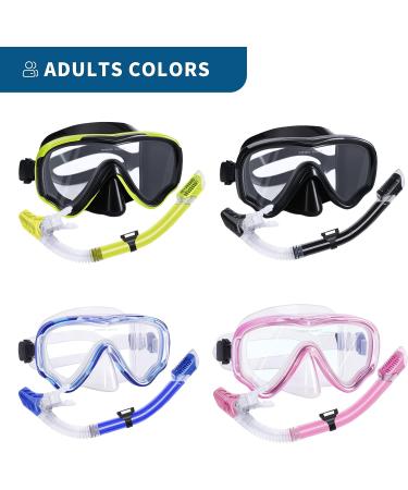 SwimStars Snorkel Set for Adults & Kids - Anti-Fog Mask with Adjustable Strap and Purge Valve Snorkel - Ideal for Snorkeling & Swimming - Adult Blue - Buy Online on GoSupps.com