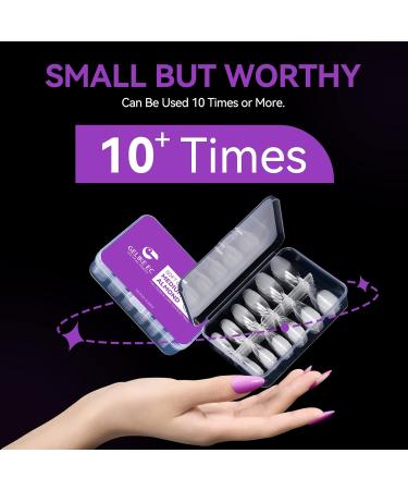 Gelike ec Medium Almond Nail Tips - 120PCS Full Cover Soft Gel X Nails for Extensions | Pre Etched PMMA Resin False Nails | Strong Press On Nails | 12 Sizes MEDIUM ALMOND - Buy Online on GoSupps.com