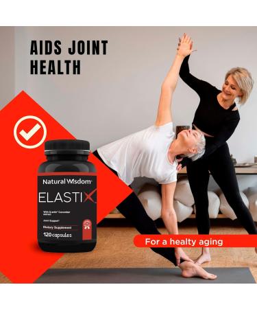 Elastix Joint Health Supplement with Q-actin Cucumber Extract & 95% Curcuminoid - Gluten Free 100% Natural 120 Capsules - International Shipping Available - Buy Online on GoSupps.com