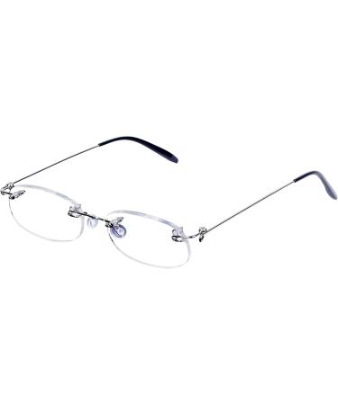 Buy 2-Piece Unisex Frameless Reading Glasses for Men & Women - 3.5 Ultra-Light Clear Lens Presbyopia Glasses with Case - Ideal for Ages 70-74 - Buy Online on GoSupps.com