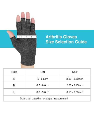DISUPPO Arthritis Gloves for Women and Men - Pain Relief for Rheumatoid RSI, Carpal Tunnel, Joints - Fingerless Compression Gloves for Daily Work - Black Medium - 1 Pack - Buy Online on GoSupps.com