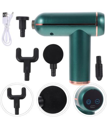 Fascia Gun Set - USB Charger Muscle Relaxation Device for Deep Tissue Massage | Portable Green Massage Tool 14x14x4.3cm - Buy Online on GoSupps.com