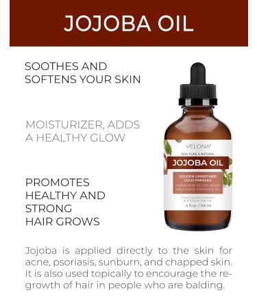 Buy 100% Pure Jojoba Oil 4 Fl Oz | Cold Pressed Unrefined & Hexane Free - Shop Internationally - Buy Online on GoSupps.com