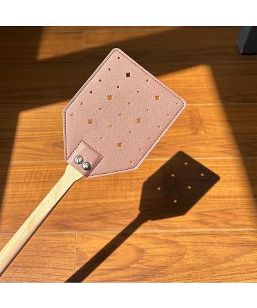 Fly Swatter Leather Swatter Manual Heavy Duty Fly Swatter with Long Wooden Handle for Home and Indoor Use Fly Swatter B  - Buy Online on GoSupps.com