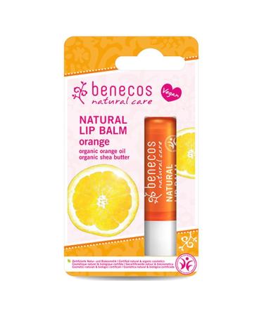 2 x benecos natural lip balm orange 4.8g - Buy Online on GoSupps.com