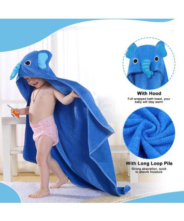 Flyish Direct 100% Cotton Baby Bathing Poncho with Hood | Newborn Hooded Towel 70x70 cm - Soft Absorbent White Towel for Infants - Buy Online on GoSupps.com