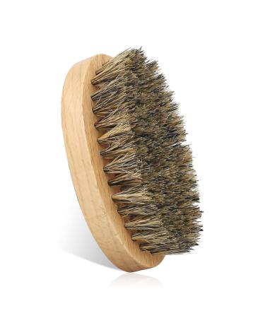 Beard Brush with Storage Bag 100% Boar Bristle Brush for Daily Beard Care Beard Brush for Men Travel
