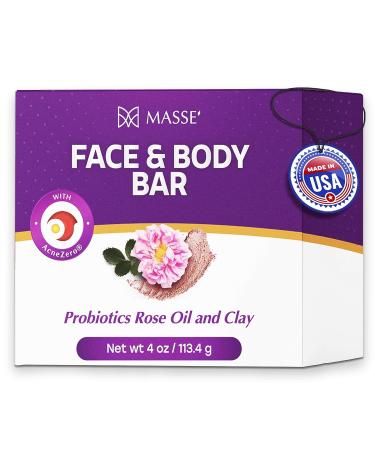 Skin Soothing Cleanser | Rose Oil and Clay Probiotic Face and Body Wash | Coleus and Vitex Berry extracts | Natural Organic Soap Bar Cleansing for Sensitive Skin l For Men and Women Pack of 3 1 Count (Pack of 3)