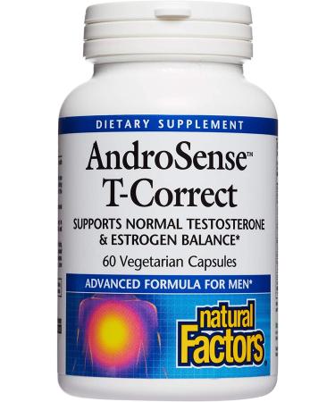 Natural Factors AndroSense T-Correct - 60 Vegetarian Capsules for Testosterone Support - Buy Online on GoSupps.com