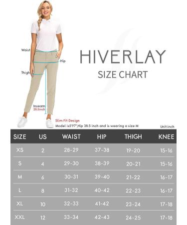 Hiverlay Women's Pro Golf Pants - Quick Dry Lightweight Work Pants for Hiking and Casual wear - Light Khaki Medium - Buy Online on GoSupps.com