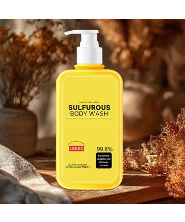  Ungtyb Sulfur Wash Shower Gel Multi-Action 300ml Sulphurs Shampoo Cleanser Anti-Itch Body and Scalp Treatments Skin Balancing Formula for Facial Hair Men Women Travel Hotel Business Trip - Buy Online on GoSupps.com