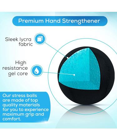 Serenilite Stress Ball for Adults - Hand Therapy & Grip Strengthening - Jet Black - Buy Online on GoSupps.com