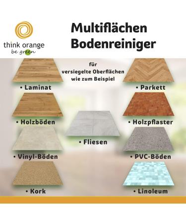 Soil Cleaner for Moped Robots - Eco-Friendly Cleaning Concentrate | 1L for Wiping Robots & Suction Wipers | Effective Dirt Removal Foam-Free All Surfaces | Think Orange Be Green - Buy Online on GoSupps.com