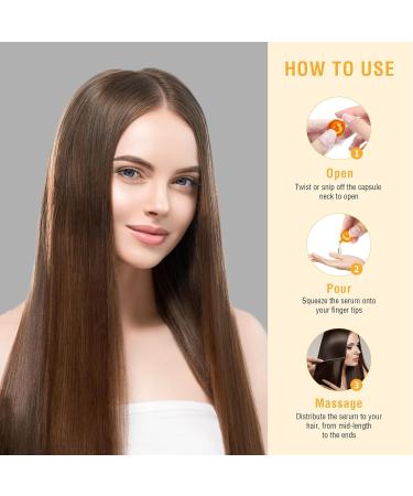 Premium Hair Styling Serum & Treatment Capsules | Nourishing Vitamins C E Argan Oil & Niacinamide - Shop Our Moisturizing Hair Oil Capsules - Buy Online on GoSupps.com
