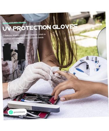 Healeved 3 Pairs Nail Protection Gloves Uv Shield Mittens Manicure Fingerless Gloves Manicure Gloves Protective Gloves Sun Protection Gloves Lamp Hand Covers Anti-uv Protector Nylon Miss - Buy Online on GoSupps.com
