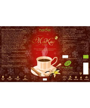 Makao Winter Cocoa & Cinnamon Superfood Hot Chocolate | Organic Raw Vegan Sugar-Free Drinking Chocolate | Delicious Christmas Drink - Pureeraw 8g - Buy Online on GoSupps.com