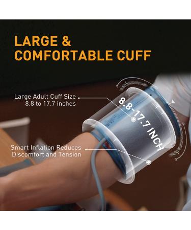 Yuwell 2022 Blood Pressure Machine: Automatic Digital BP Monitor for Home Use with Speaker, Large Cuff, Backlit Display, AC Adapter - 2 Users, 198 Recordings - Buy Online on GoSupps.com