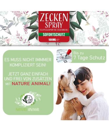Buy Nature Animal 2x Tick Protection Spray for Dogs & Cats - Immediate Tick Defense Natural Treatment - 2 Pieces - Buy Online on GoSupps.com