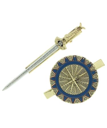 Wonder Woman Sword and Shield Hair Clip Set