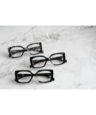 Eyekepper 4 Pack Oversized Square Reading Glasses for Women +2.00 | Stylish & Comfortable - Buy Online on GoSupps.com