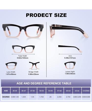 Oprah Style Blue Light Blocking Reading Glasses - 5 Pack Square Fashion Readers for Men & Women (1.50x) - Comfortable Spring Hinge Eyewear - Buy Online on GoSupps.com