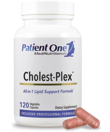 Patient One Cholest-Plex | Supplement to Support Heart and Vascular Health and Healthy Lipid Metabolism* | with RYR CoQ10 and More | 120 Capsules