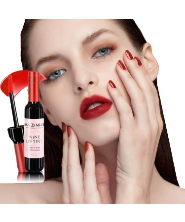 6 Colors Wine Lip Tint - Waterproof Long Lasting Lipstick Set | Non-Stick Cup Moisturizing Lip Gloss - Fine Packaging for All-Day Wear - Buy Online on GoSupps.com