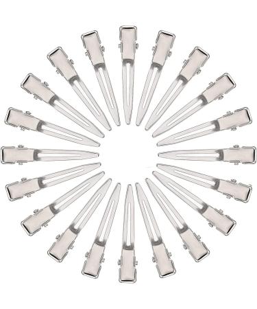HUIMALL 20 Pieces Single Prong Hair Clips Metal Curl Clips Duckbill Clips Silver Alligator Hair Clips Hairdressing Clips Pin Curl Setting Clips Sectioning Clips for Styling Salon Barber - Buy Online on GoSupps.com