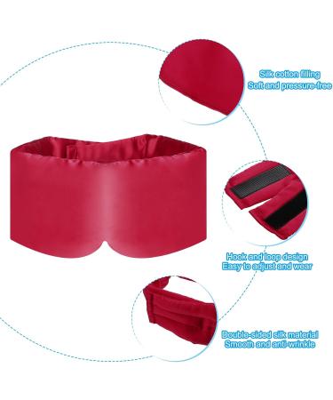 PATIKIL 100% Natural Silk Sleep Mask - Adjustable Soft Eye Cover for Travel & Side Sleeping - Cooling Blackout Eye Mask in Wine Red - Buy Online on GoSupps.com