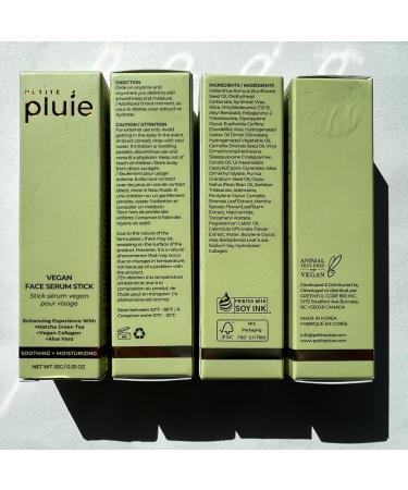 Vegan Face Serum Stick (10g) with Green Tea Extract Hydrolyzed Collagen and Aloe Vera For Moisturizing Hydrating Multi Balm Stick Face Moisturizer Made in Korea Designed in Canada - Buy Online on GoSupps.com