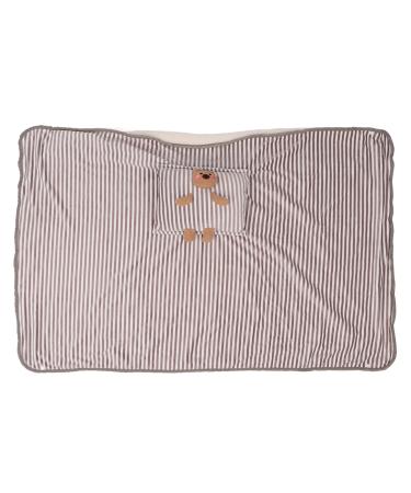 USB heating ceiling heating blanket shoulder and neck wrap heating pillow soft heating blanket He et USB heating ceiling 5 V-heated shell overnight throws for home neck-shoulder ceiling (bear striped gray)