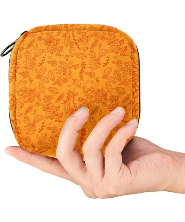 Autumn Leaves Sanitary Napkin Storage Bag - Portable Period Kit Pouch for Menstrual Cup & Sanitary Pads - Color 7 - Buy Online on GoSupps.com