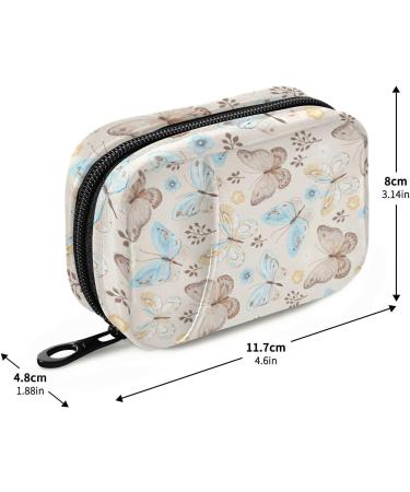 Buy Pfrewn 7-Day Pill Organizer Case - Retro Butterflies & Flowers Travel Pill Box Portable Vitamin Holder - Best Supplement Organizer - Buy Online on GoSupps.com