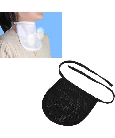 Cervical Stoma Cover - Breathable Lightweight Adjustable Neck Protection in Black | International Shipping - Buy Online on GoSupps.com