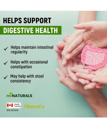 miNATURALS Solufibre Fiber Supplement Powder with Fibersol-2 for Digestive Health and Constipation Relief - 340g - Buy Online on GoSupps.com