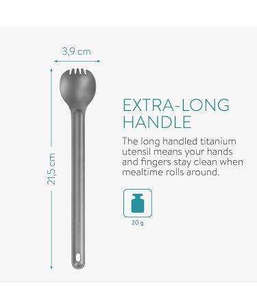 Navaris Long Handle Titanium Sporks (Set of 2) - 8.4, Perfect for Backpacking and Camping - Buy Online on GoSupps.com