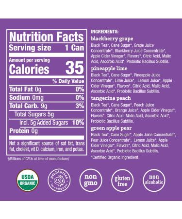 Revive Organic Sparkling Probiotic Seltzer New 12-Pack Mixer | Billions of Live Probiotics Low-Calorie 5g Organic Cane Sugar Vegan & Gluten Free | Supports Gut Health and Immune System New Mixer Pack - Buy Online on GoSupps.com