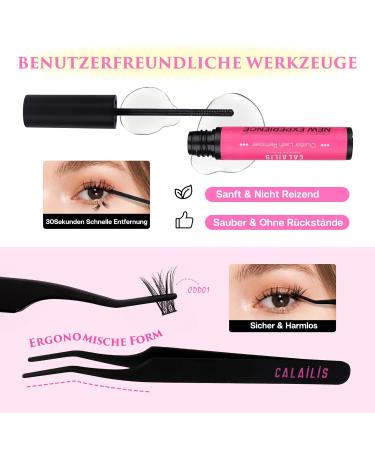 Calailis DIY Eyelash Extensions Set - 144 D Curl Individual Eyelashes with Adhesive Sealer & Applicator | YY29 Kit for Professional Quality Lash Extension - Buy Online on GoSupps.com